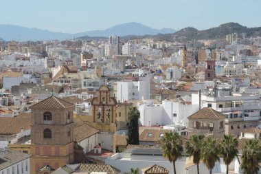 İspanya, Malaga 'da kilise ve şehir