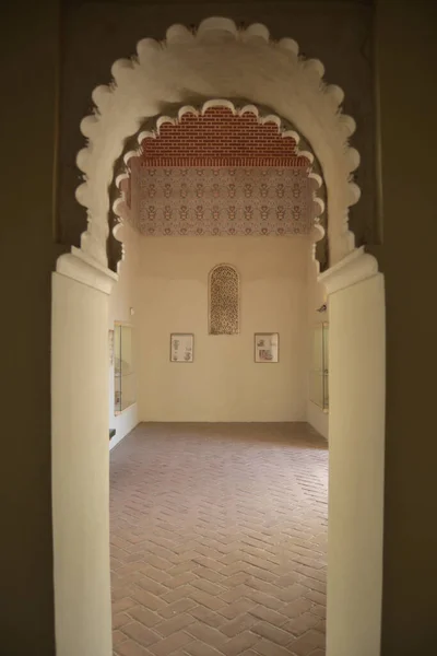 Arcos Nazaríes Interior Del Palacio Musulmán Alcazaba Málaga España — Foto de Stock