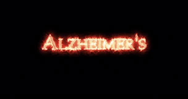 Alzheimer Scris Foc Bucla — Videoclip de stoc