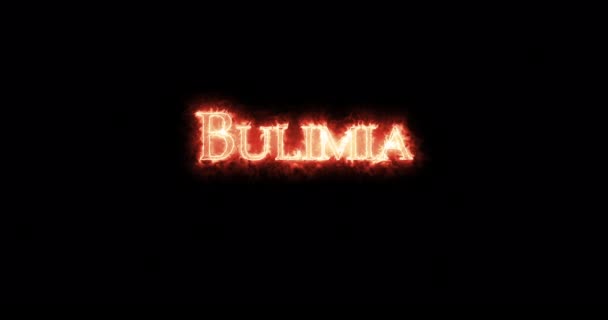Bulimia Scritta Col Fuoco Ciclo — Video Stock