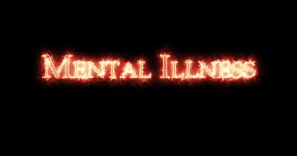 Maladie mentale écrite avec le feu. Boucle 