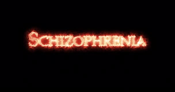 Schizofrenie Scrisă Foc Bucla — Videoclip de stoc