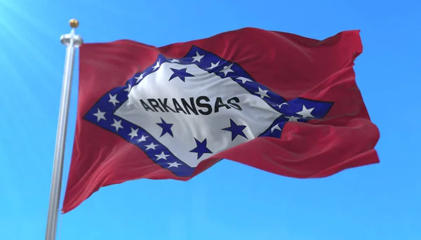 Bandeira Estado Arkansas Região Dos Estados Unidos — Fotografia de Stock