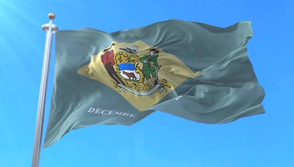 Bandera Del Estado Americano Delaware Región Los Estados Unidos — Foto de Stock