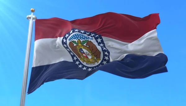 Bandiera Dello Stato Americano Del Missouri Regione Degli Stati Uniti — Foto Stock