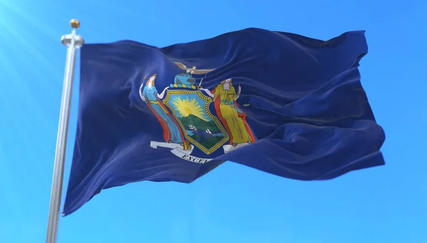 Bandera Del Estado Americano Nueva York Región Los Estados Unidos —  Fotos de Stock