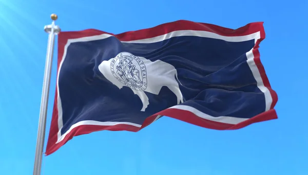 Bandera Del Estado Wyoming Región Los Estados Unidos América — Foto de Stock