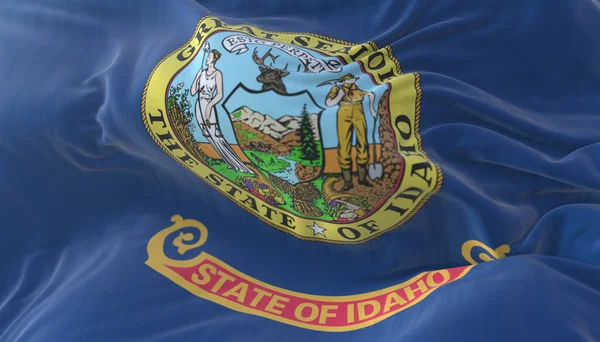 Flag Idaho State Northwestern Region United States — Stock Photo, Image