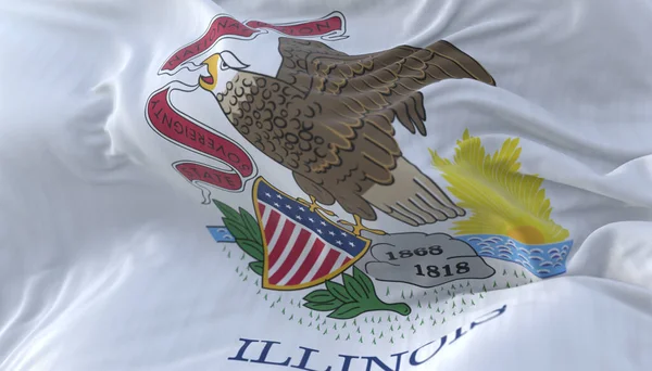 Flag American Illinois State Region United States — Stock Photo, Image