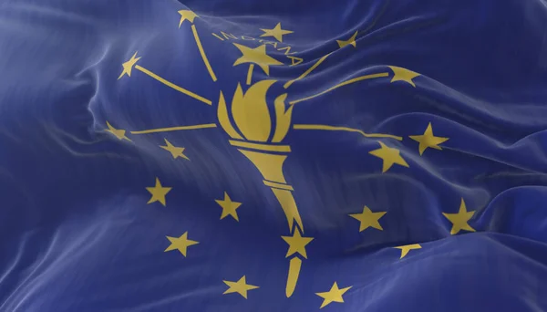 Bandera Del Estado Americano Indiana Región Los Estados Unidos — Foto de Stock