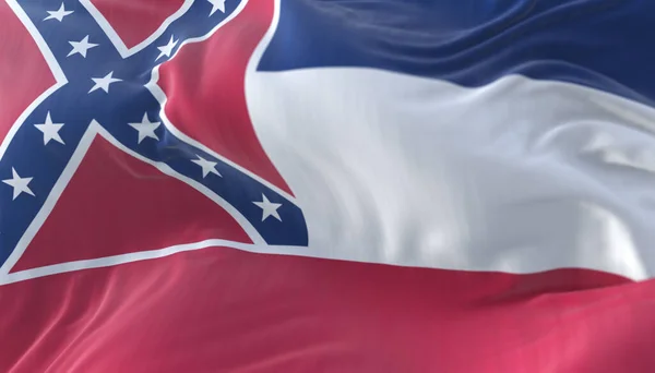 Флаг Американского Штата Миссисипи Регион Сша — стоковое фото