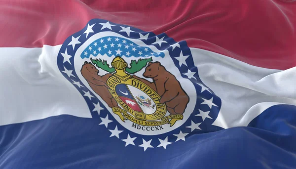 Bandiera Dello Stato Americano Del Missouri Regione Degli Stati Uniti — Foto Stock