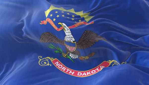 Bandera Del Estado Americano Dakota Del Norte Región Los Estados — Foto de Stock