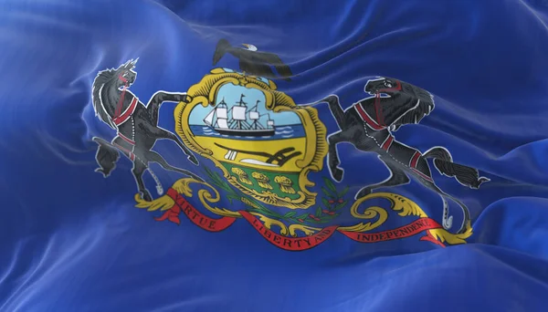 Bandera Del Estado Americano Pensilvania Región Los Estados Unidos — Foto de Stock