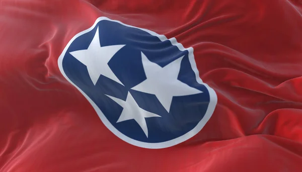 Vlag Van Amerikaanse Staat Tennessee Regio Van Verenigde Staten Stockafbeelding