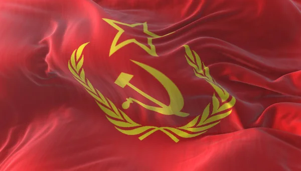 Urss Cccp Sovjet Unie Vlag Zwaaien — Stockfoto