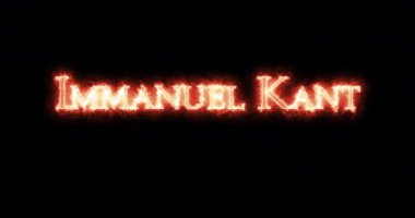Immanuel Kant ateşle yazılmış. Döngü