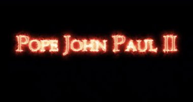 Papa II. John Paul ateşle yazılmış. Döngü