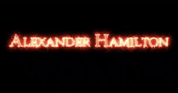 Alexander Hamilton Ditulis Dengan Api Pengulangan — Stok Video