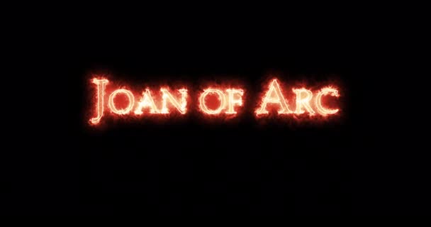 Joan Arc Ditulis Dengan Api Pengulangan — Stok Video