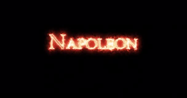 Napoleão Escreveu Com Fogo Laço — Vídeo de Stock