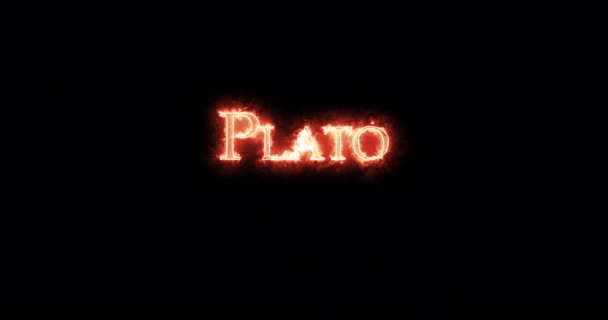 Platon Napisany Ogniem Pętla — Wideo stockowe
