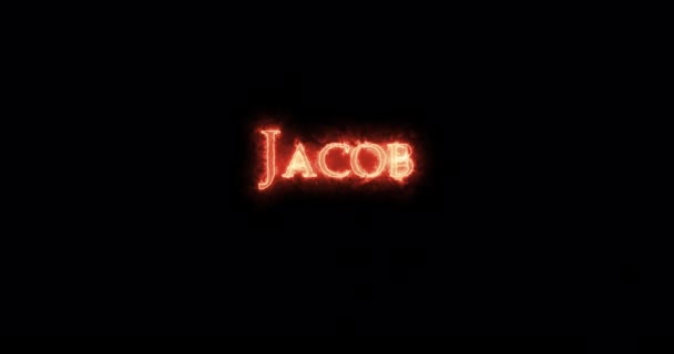 Jacob a écrit avec le feu. Boucle