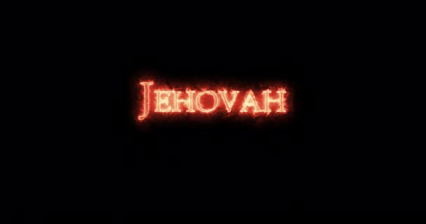 Ateşle Yazılmış Yehova Döngü — Stok video