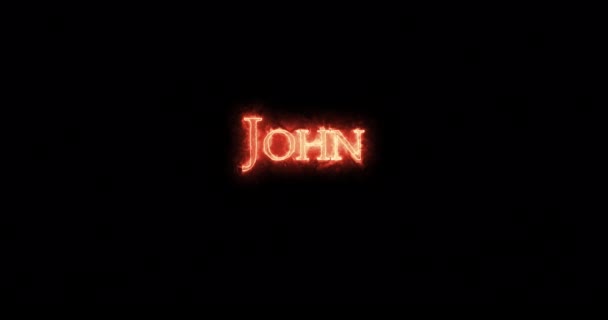 John a écrit avec le feu. Boucle