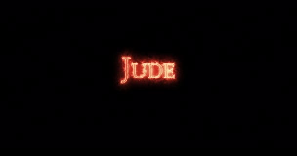 Judas Geschreven Met Vuur Lijn — Stockvideo
