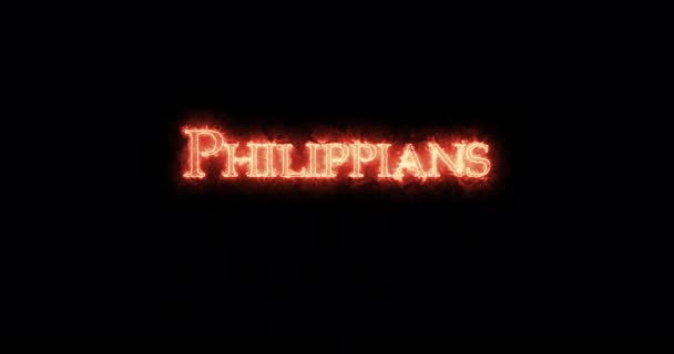 菲律宾人用火写的环路 — 图库视频影像