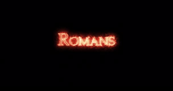 Římané Napsaní Ohněm Smyčka — Stock video