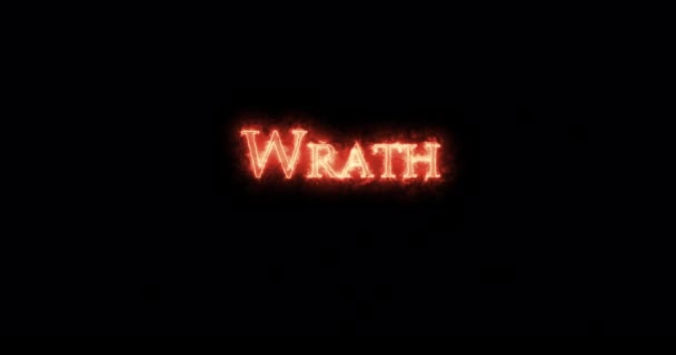 Wrath Escrito Con Fuego Paquete — Vídeos de Stock