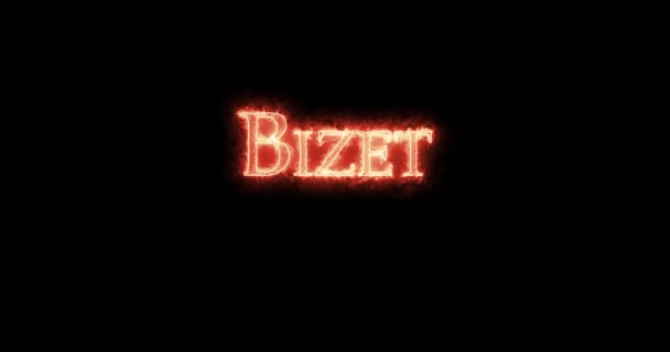 Bizet Escrito Con Fuego Paquete — Vídeos de Stock