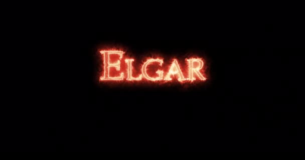 Elgar用火写的环路 — 图库视频影像