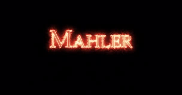 Mahler Skrev Med Ild Sløyfe – stockvideo