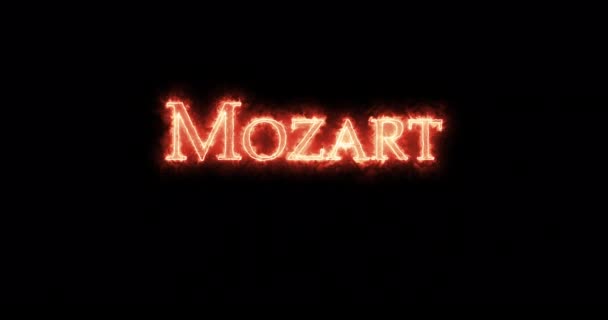 Mozart Écrit Avec Feu Boucle — Video