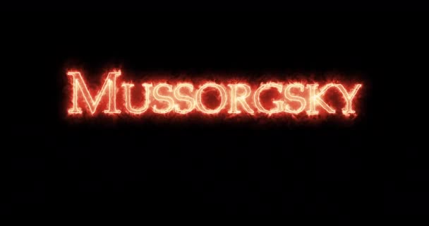 Mussorgsky Skrev Med Ild Sløyfe – stockvideo