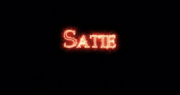 Satie Written Fire Loop — Stock Video