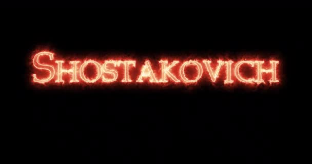 Shostakovich Escrito Com Fogo Laço — Vídeo de Stock