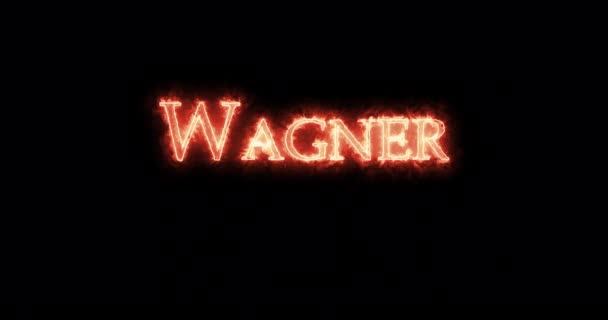 ワーグナーは火で書いた ループ — ストック動画