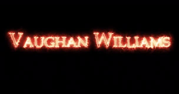 Vaughan Williams Schrieb Mit Feuer Schleife — Stockvideo