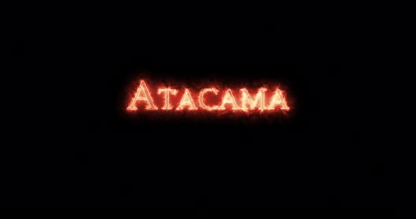 Atacama Geschreven Met Vuur Lijn — Stockvideo