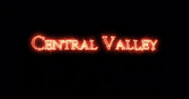 Central Valley Ditulis Dengan Api Pengulangan — Stok Video