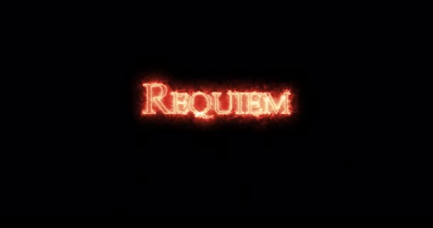 Requiem Scritto Con Fuoco Ciclo — Video Stock