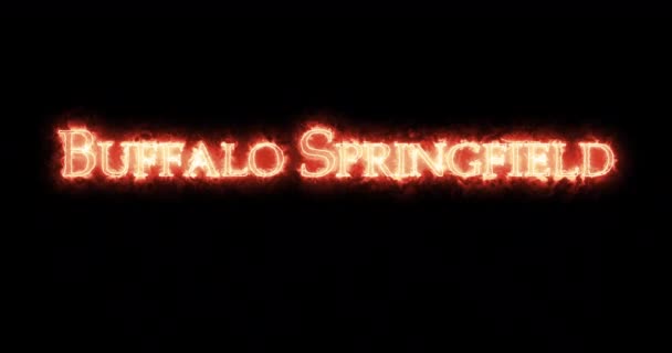 Buffalo Springfield Mit Feuer Geschrieben Schleife — Stockvideo