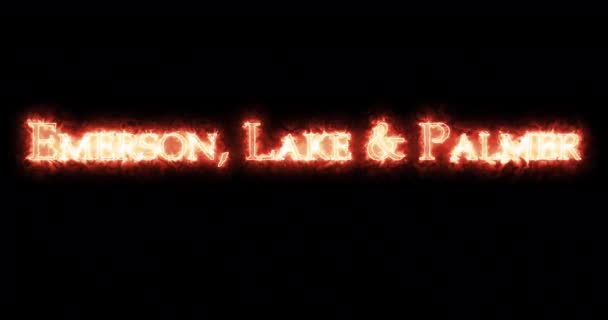 爱默生 湖和帕尔默用火写的 — 图库视频影像