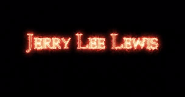 Jerry Lee Lewis Written Fire Loop — Stock Video