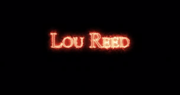 Lou Reed Skrev Med Eld Ögla — Stockvideo