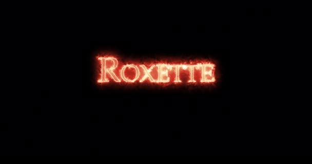 Roxette Escrito Con Fuego Bucle — Vídeo de stock